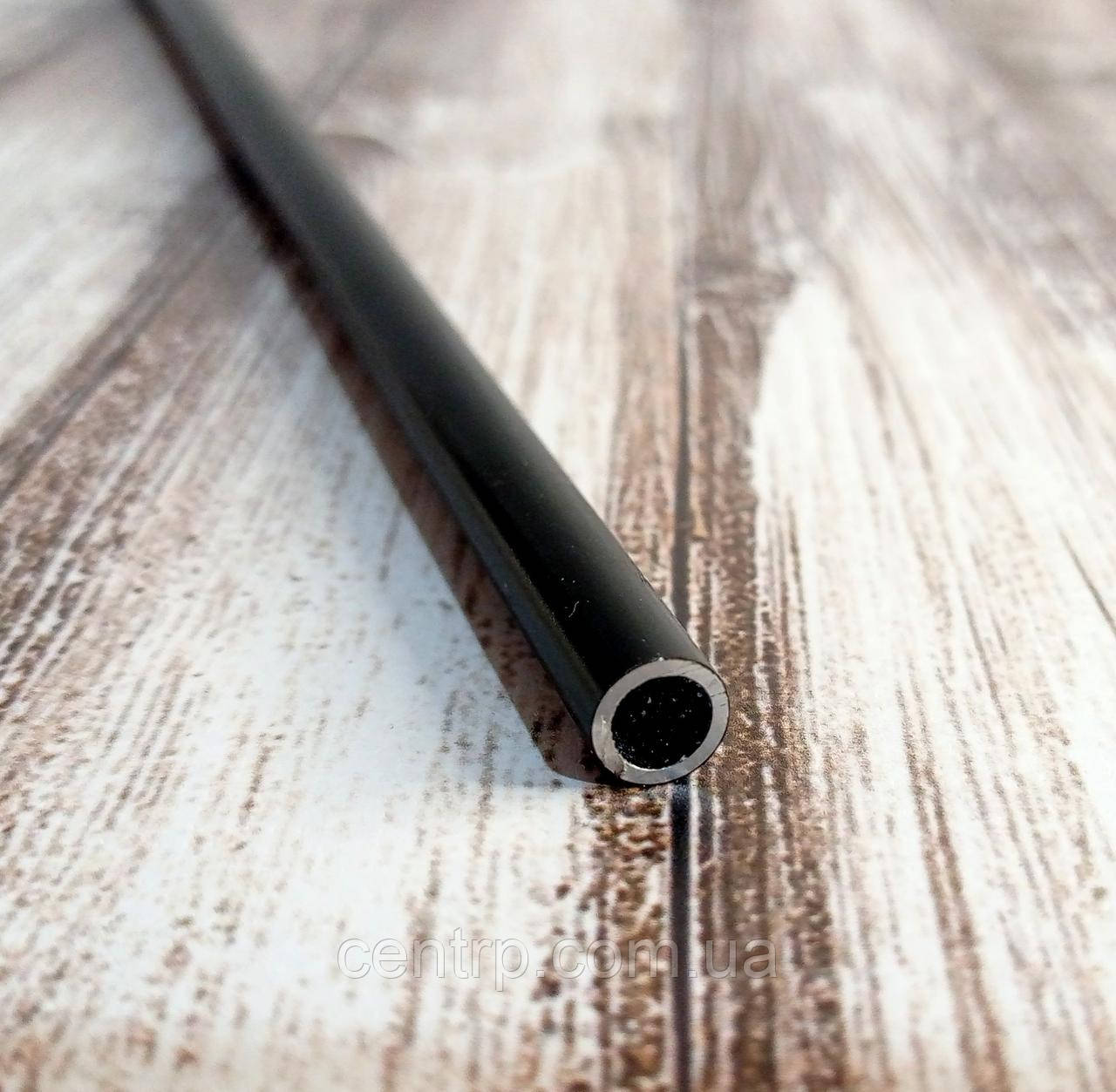 Алюмінієва кругла труба 8*1 чорного кольору 3,0м, фото 1