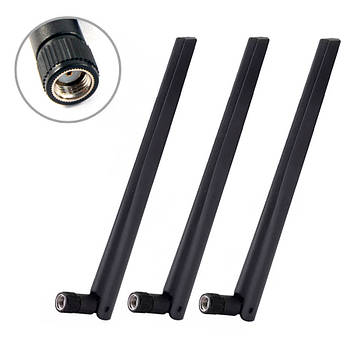 3шт WiFi антена ASUS 5dBi 2.4-5.8 GHz RP SMA для RT-AC68U AC66U AC56 маршрутизаторів, модемів і т. п.