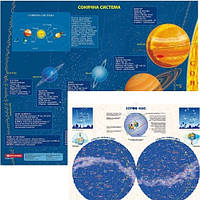 Зоряне небо/Сонячна система ламінована двобічна (44см*53см)