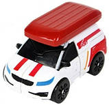 Дитяча іграшка Tobot V Трансформер Тобот В Ві Поштова машина 12 см, фото 3