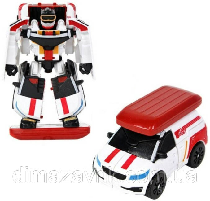 Дитяча іграшка Tobot V Трансформер Тобот В Ві Поштова машина 12 см, фото 1