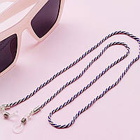 Ланцюжок для окулярів жгут фіолетово-срібний