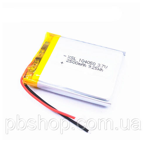Акумулятор 104050 Li-pol 3.7В 2500мАг для DVR GPS MP4 MP3 смартфонів