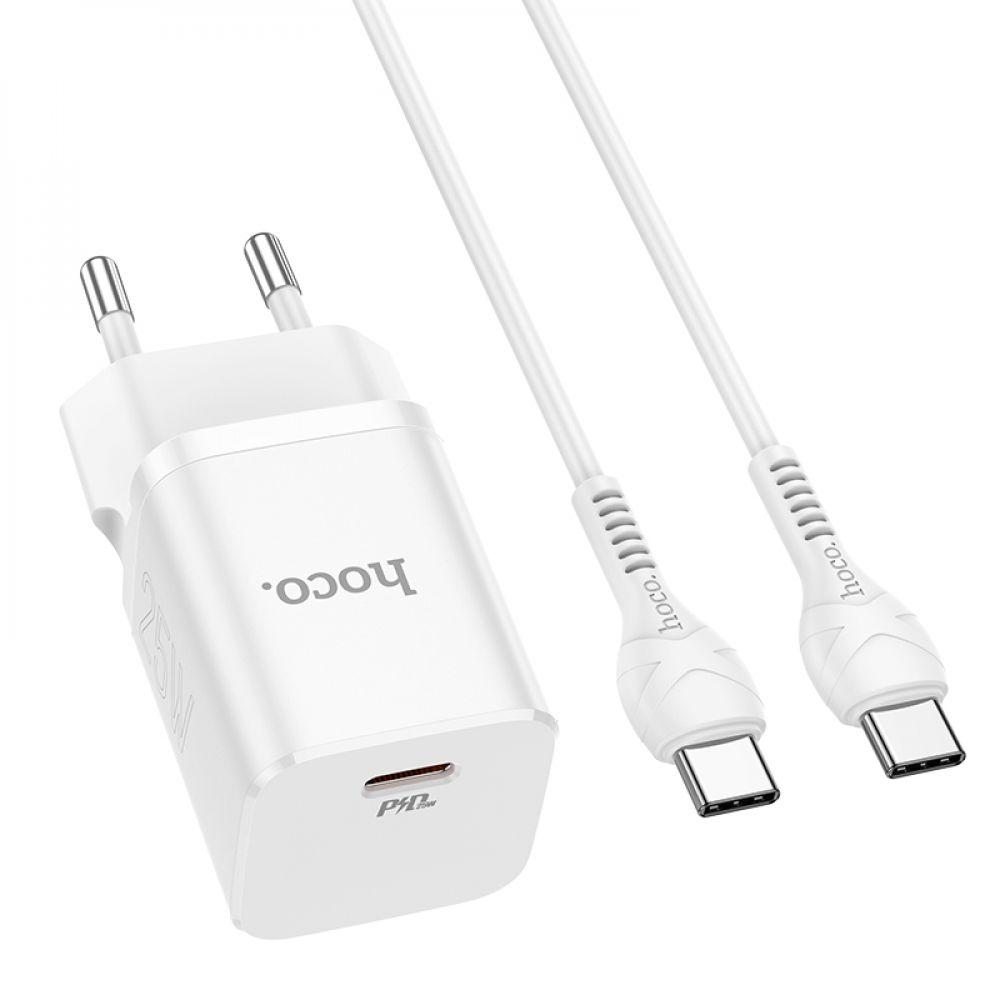 Мережевий зарядний пристрій Hoco N19 Rigorous PD25W Type-C to Type-C