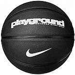 М'яч баскетбольний NIKE EVERYDAY PLAYGROUND 8P GRAPHIC DEFLATED Black/White size 5 (887791736147) N.100.4371.039.05, фото 3