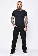 Классические джинсы мужские прямые черного цвета