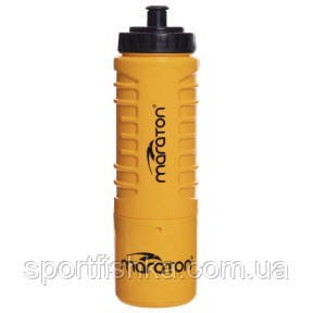 Пляшка спортивна для води MARATON 500 мл жовта синя, фото 1