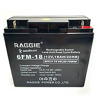 Аккумуляторная батарея к ИБП 12В 18Ач RAGGIE / Аккумулятор свинцево-кислотный / Гелевый аккумулятор