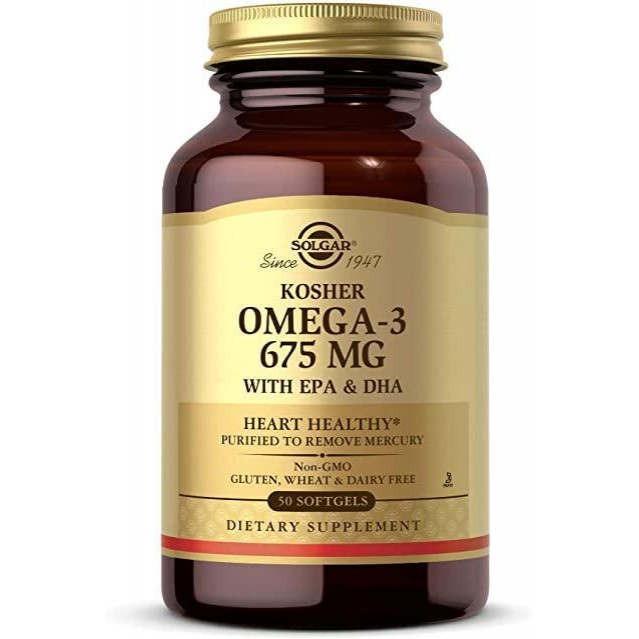 Омега-3 Solgar Kosher Omega-3 675 mg 50 Softgels