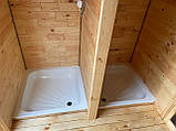 Дерев'яна мобільна Баня-Бочка квадро "LNK" 3 м (липа і дуб з котелом на дровах), фото 10