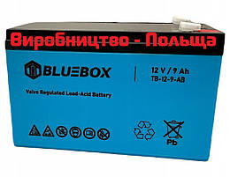 Акумулятор AGM гелевий BlueBox 12v, 9 Ah (12В вольтів, 9 А·год) для ДБЖ, освітлення, дитячих машинок, відеоспостереження