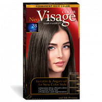 Cтійка фарба для волосся VISAGE 28 Попелястий коричневий, 50/50/20 мл
