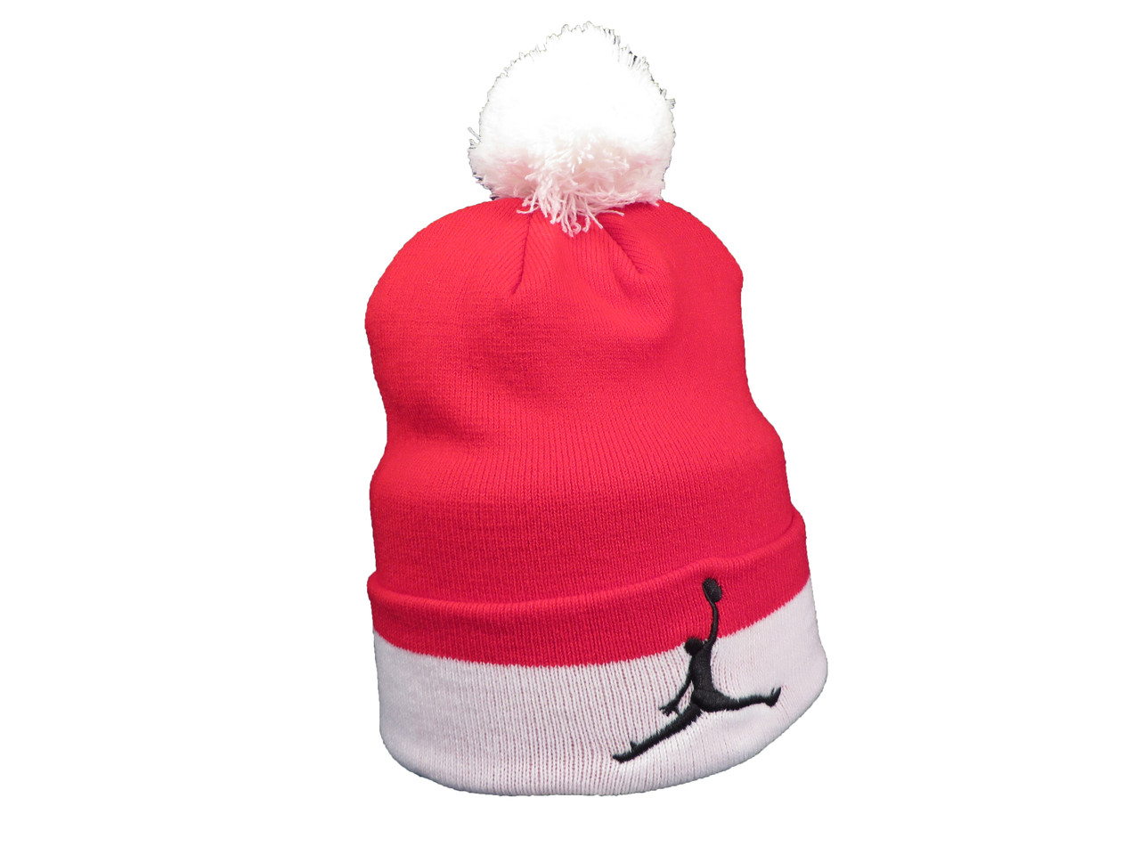 Красная шапка с баскетболистом с белым помпоном - фото 3 - id-p63077114