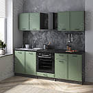 Готові кухні прямі з МДФ фасадом Стильна модульна кухня низ і верх з 5 тумбами в комплекті 220 см, фото 7