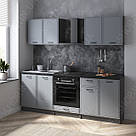 Готові кухні прямі з МДФ фасадом Стильна модульна кухня низ і верх з 5 тумбами в комплекті 220 см, фото 6