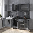 Готові кухні прямі з МДФ фасадом Стильна модульна кухня низ і верх з 5 тумбами в комплекті 220 см, фото 8