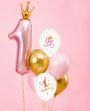 Набір із кульок на виписку | Baby Girl Королева, фото 1