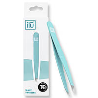 ILU MU Tweezers Slant TURQUOISE PET Пінцет для брів