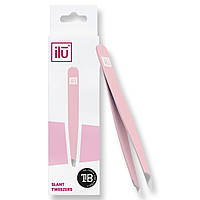 ILU MU Tweezers Slant PINK PET Пінцет для брів