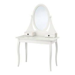 ХЕМНЭС Туалетний столик з дзеркалом, білий 30374413, IKEA, ІКЕА, HEMNES