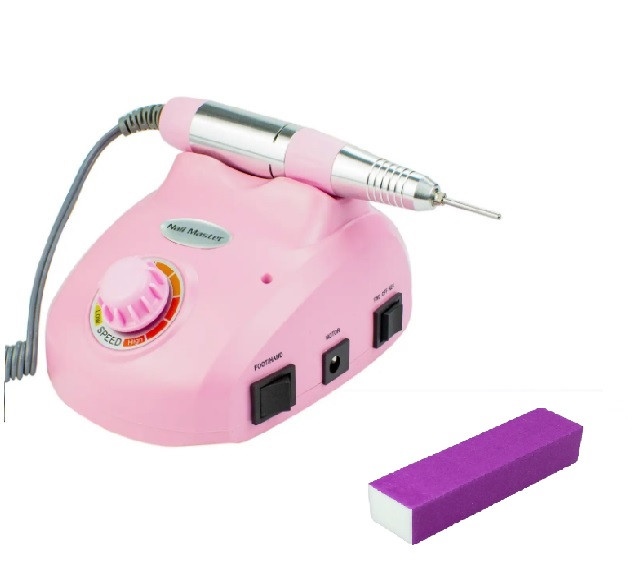 Фрезер для манікюру Nail Master ZS 603 65W 45000 Манікюрний фрейзер DM 208 машинка для манікюру + бафік неон