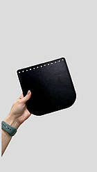 Клапан для сумки прямокутний, натуральна шкіра, 20х20 см