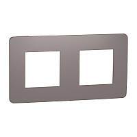Рамка 2-постова шоколад/білий Studio Color Unica New Schneider Electric (NU280416)