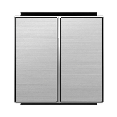 Клавіша вимикача подвійна ABB Niessen Sky 8511 AI Нержавіюча сталь (2CLA851100A1401)