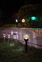 Ліхтар садовий на сонячній батареі  висота 14см прозорий, hotdeal, фото 2