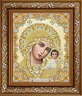 Схема для вышивки бисером Богородица Казанская в хрустальных камнях