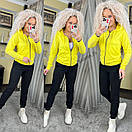 Жіночий спортивний костюм з кофтою на блискавці і завуженими штанами (р. 42-52) 7so2035, фото 5