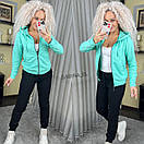 Жіночий спортивний костюм з кофтою на блискавці і завуженими штанами (р. 42-52) 7so2035, фото 7