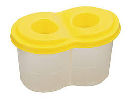 Склянка-непроливайка ZiBi подвійна жовта