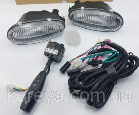 Комплект протитумованих фар з дротами та перемикачем Ланос Сенс 2 штуки + проводина + 96242526, фото 1