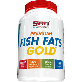 Жирні кислоти SAN Premium Fish Fats Gold, 60 капсул