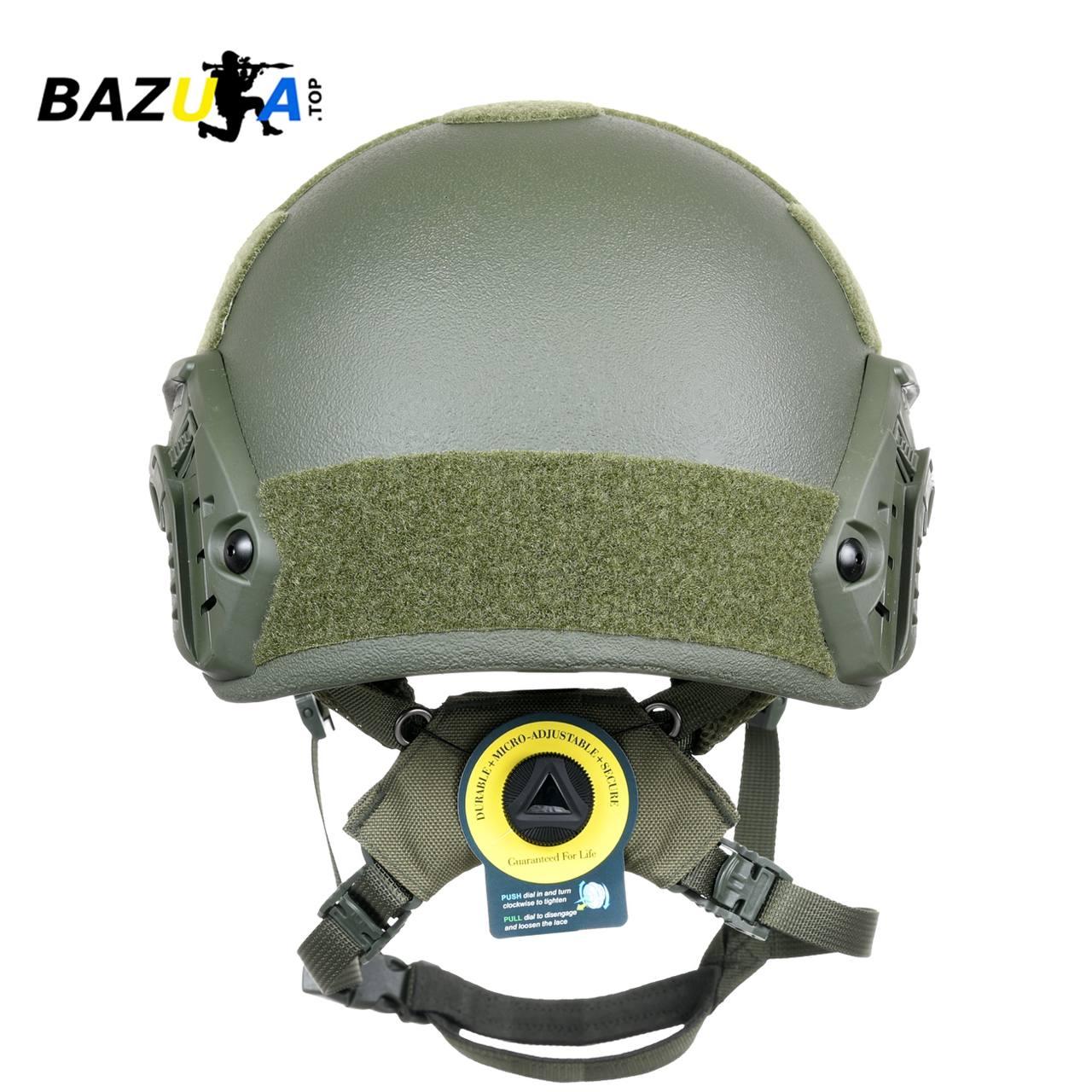 Шлем тактический Кевларовый (Каска армейская) Fast Premium NIJ IIIA Олива - фото 6 - id-p1800256989