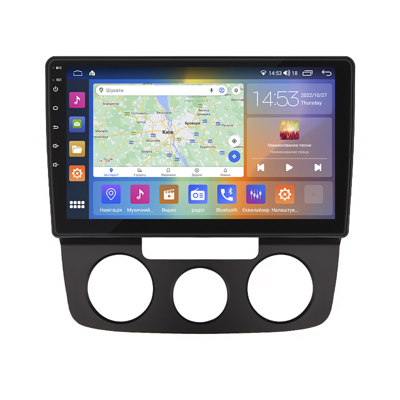 Штатна магнітола Lesko для Volkswagen Jetta V Auto AC 2005-2011 IPS 10" 4/64Gb CarPlay 4G Wi-Fi GPS Prime 5 шт.