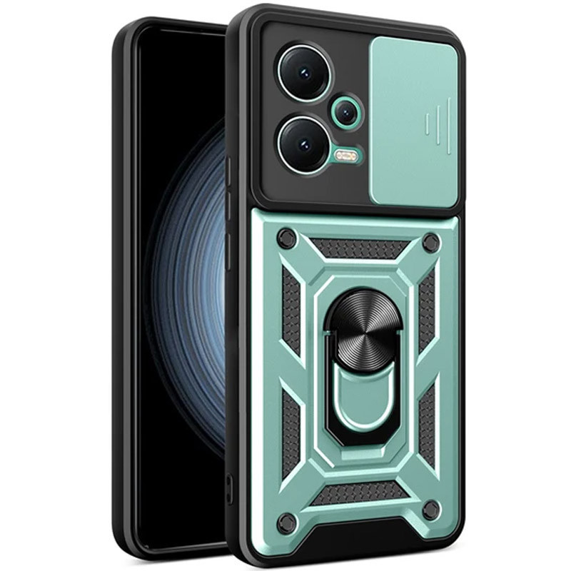 Протиударний чохол Camshield Serge Ring для Xiaomi Redmi Note 12 5G | Броньований з кільцем-підставкою Зелений, фото 1