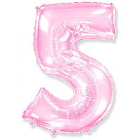Фольгована кулька цифра рожева 5 40" Flexmetal уп