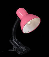 Офісна настільна лампа рожева на прищіпці N108B (PK)