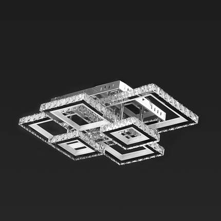Світлодіодна кришталева люстра квадрат з пультом керування DIMMER 3000-6000 H170*L500*W680, фото 1