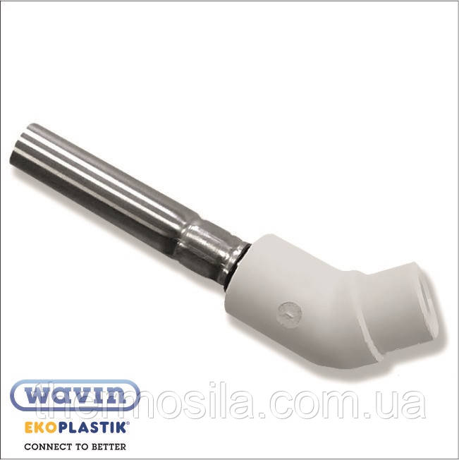Підключення до радіатора кутник 45° d 20 трубка 270 Ekoplastik, гурт і роздріб, фото 1