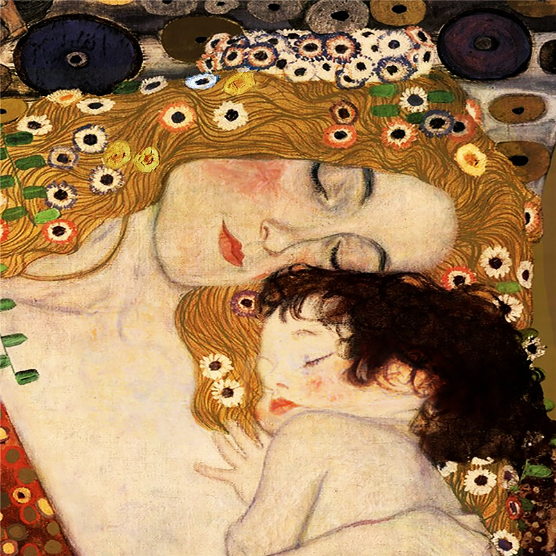 Набір алмазної вишивки (мозаїки) "Материнська любов". Художник Gustav Klimt