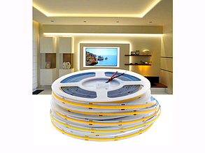 Світлодіодна стрічка COB 12 V 3000-3500 К 320 LED/м 13W/м IP20 Код.52408, фото 4