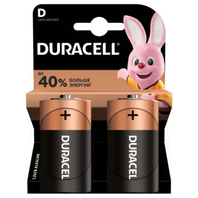 Батарейка Duracell D bat Alkaline Basic