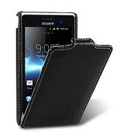 Кожаный чехол флип Melkco Jacka leather case for Sony ST27i Xperia Go Black (SEXPAELCJT1BKLC)