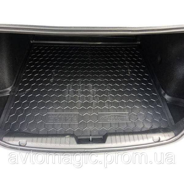Коврик в багажник Chevrolet Cruze Седан 2009-2015 пластик "AVTO-Gumm"211146 - фото 2 - id-p1623079999