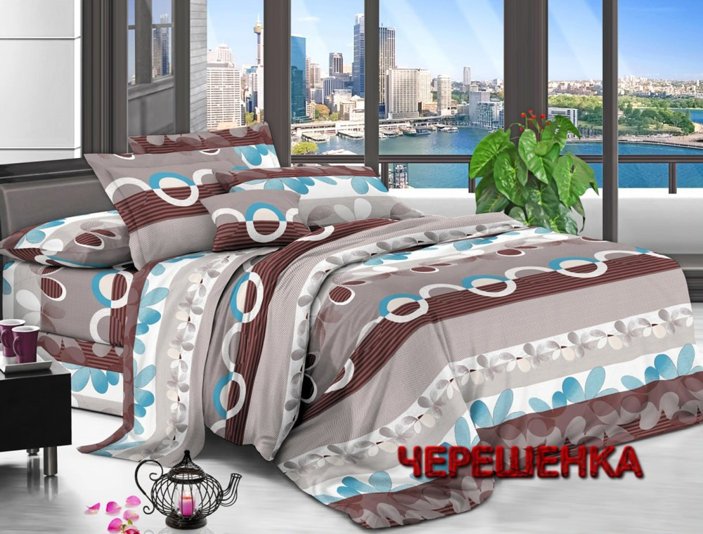 Постільна синтетична тканина 220 см із геометричним малюнком, 100% Поліестер 75, у рулоні 60 м