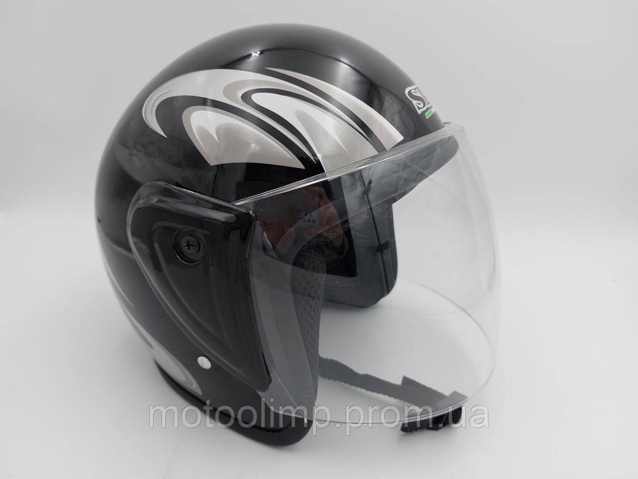 Мото шолом відкритий для скутера та мотоцикла р.M-L (57-59см), літній