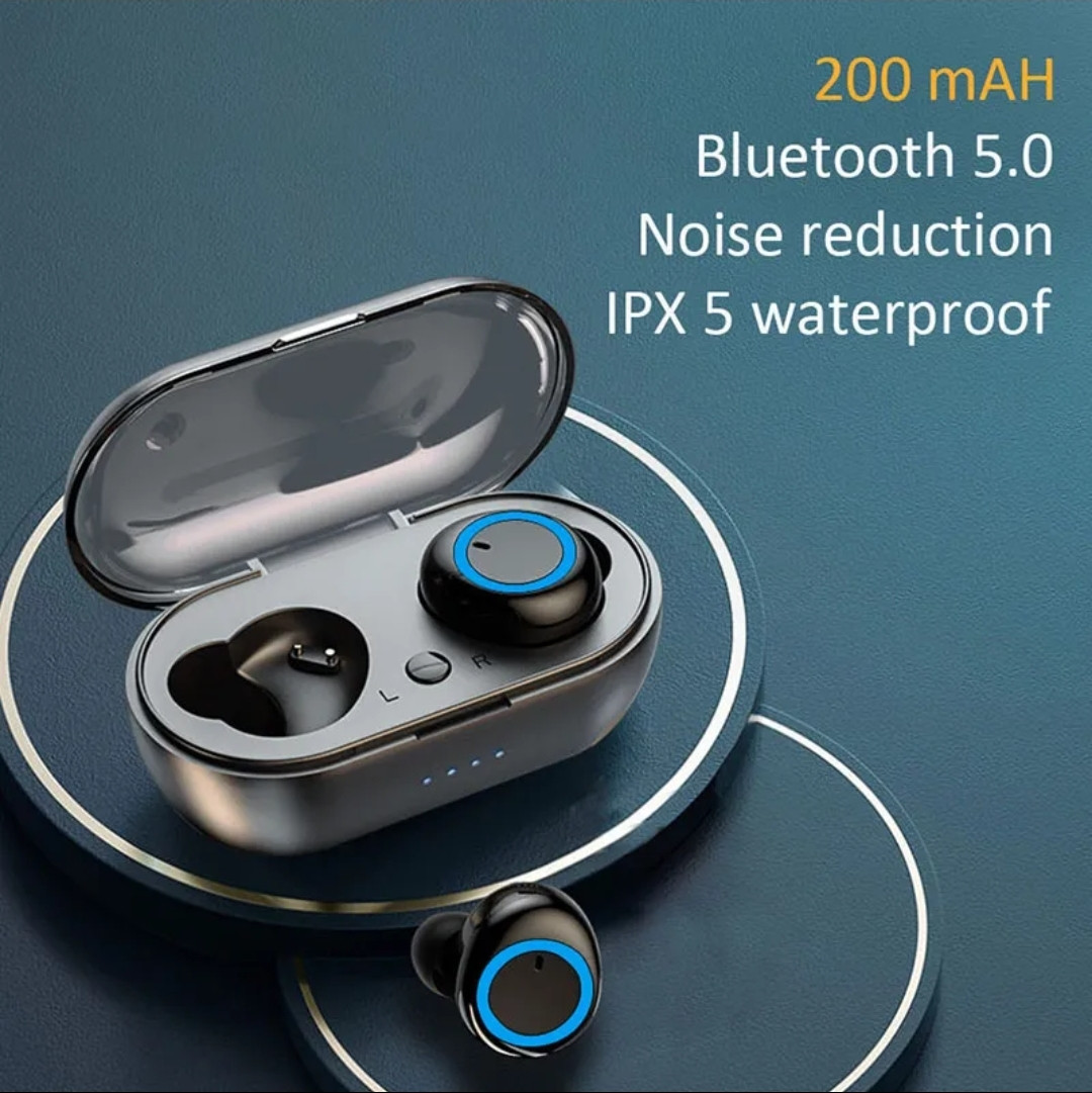 Бездротові навушники TWS Y50 Bluetooth 5.0 + DER blue, фото 1